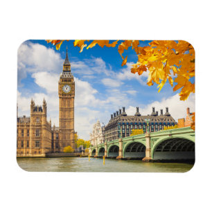 Big Ben With Höst löv, London Magnet