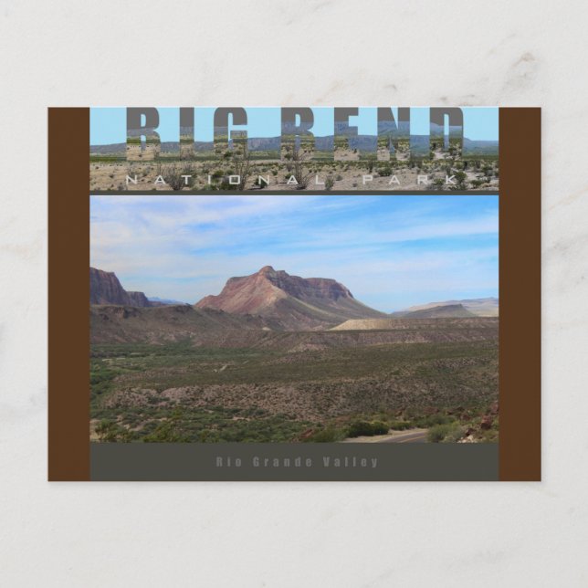 BIG BEND NAT’L PARK-Texas-Rio Grande Valley- Vykort (Framsida)