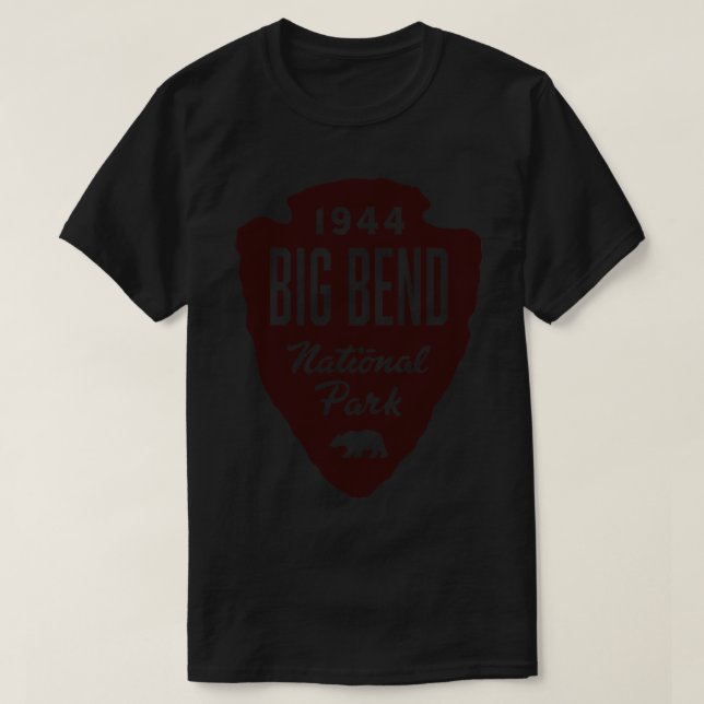 Big Bend National Park Bear Arrowhad Brown T Shirt (Design framsida)