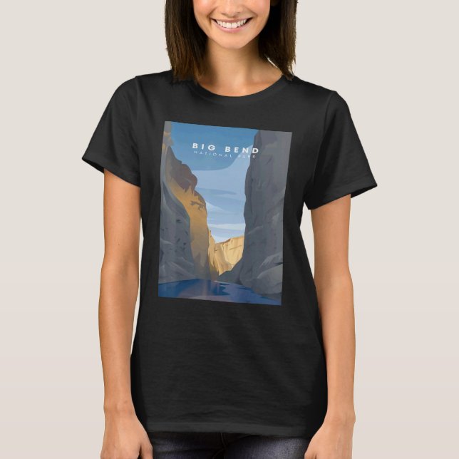 Big Bend National Park Camping Resa eller Souvenir T Shirt (Framsida)