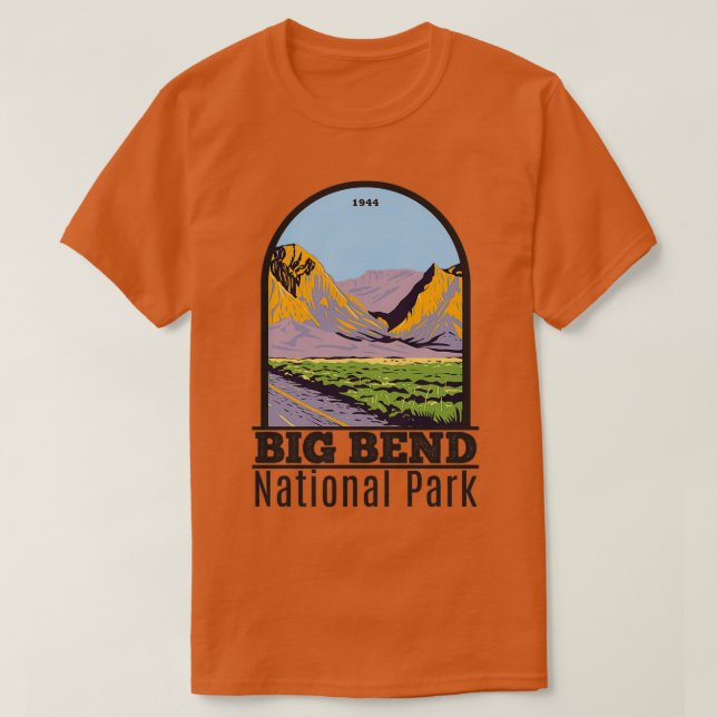 Big Bend National Park Chisos Mountain 1 T Shirt (Design framsida)
