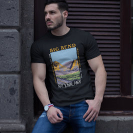 Big Bend National Park Chisos Mountain Disted T Shirt