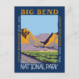 Big Bend National Park Chisos Mountain Disted Vykort
