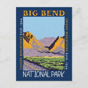 Big Bend National Park Chisos Mountain Disted Vykort