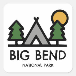 Big Bend National Park Fyrkantigt Klistermärke