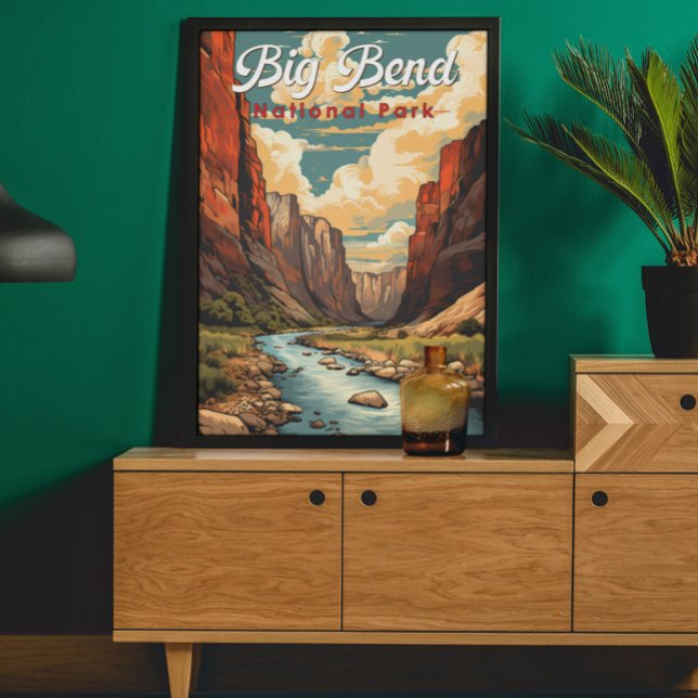 Big Bend National Park Illustration Retro Poster (Skapare uppladdad)