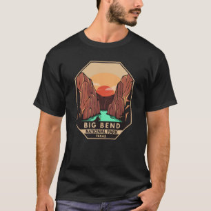 Big Bend National Park Kayak Retro Emblem T Shirt