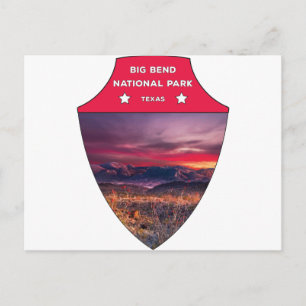 Big Bend National Park Mountain Sunset Texas Vykort