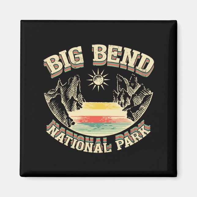Big Bend National Park Retro Magnet (Framsidan)