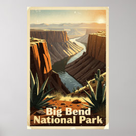 Big Bend National Park Retro Poster