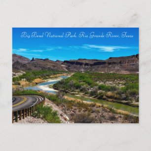 Big Bend National Park Rio Grande River Texas Vykort