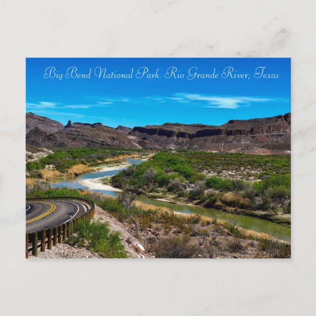 Big Bend National Park Rio Grande River Texas Vykort (Framsida)