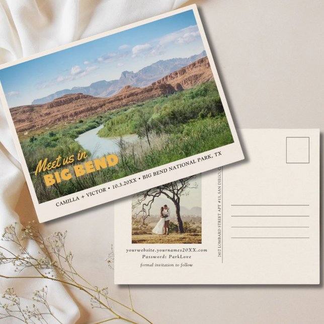 Big Bend National Park Spara datumvykortet Vykort (Big Bend National Park Save the Date Postcard)