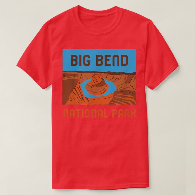 Big Bend National Park Teas Minimalist Retro Graph T Shirt (Design framsida)