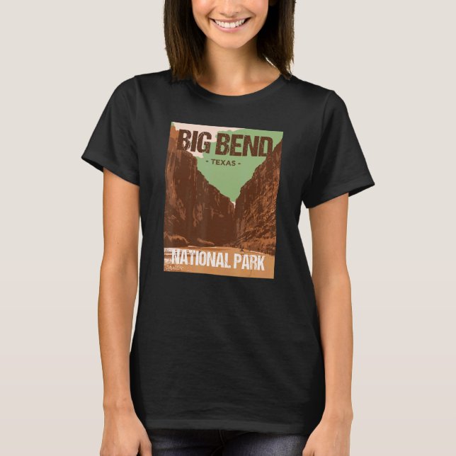 Big Bend National Park Texas Poster Design T Shirt (Framsida)