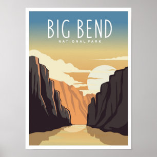 Big Bend National Park Texas Reseskiss Illustratio Poster