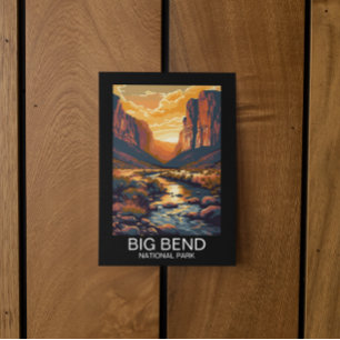 Big Bend National Park Texas Retro Travel Vykort