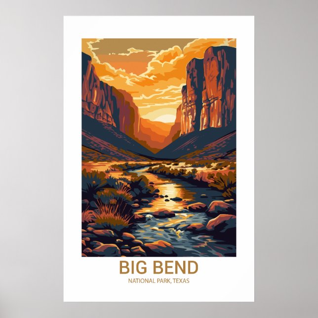 Big Bend National Park Texas USA National Parker Poster (Framsidan)