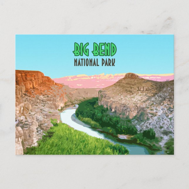 Big Bend National Park Texas Vykort (Framsida)