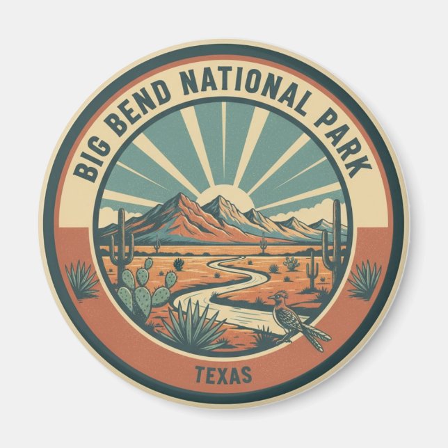 Big Bend National Park Travel Magnet (Framsidan)