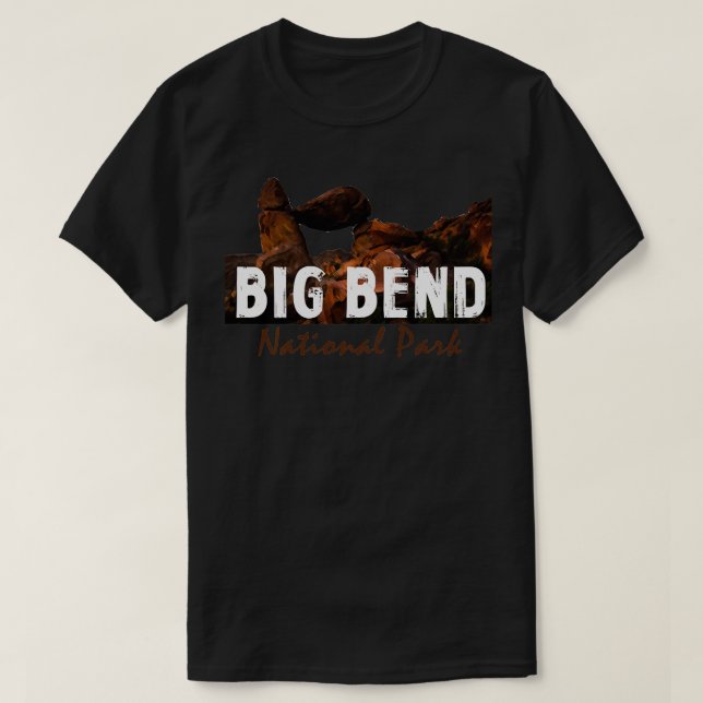 Big Bend National Park Travel Texas-stat T Shirt (Design framsida)
