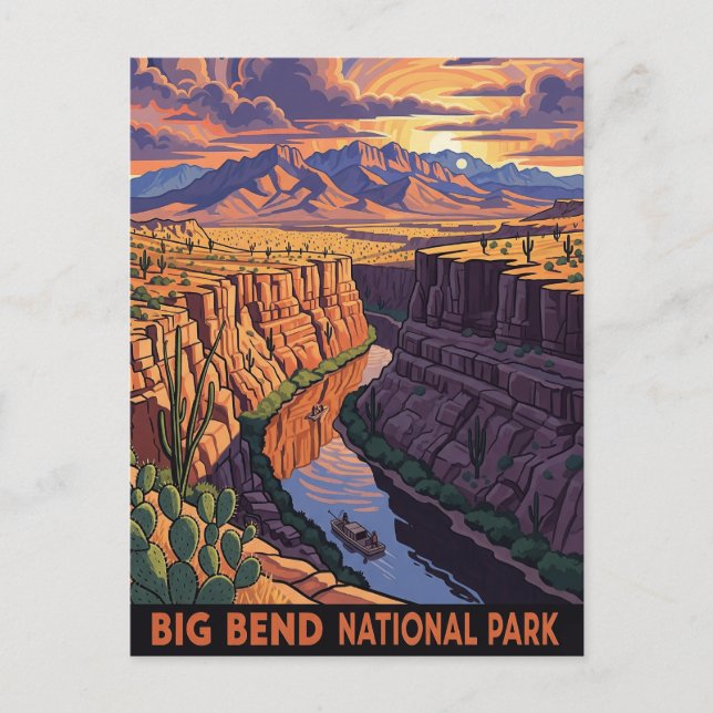 Big Bend National Park Travel Vykort (Framsida)