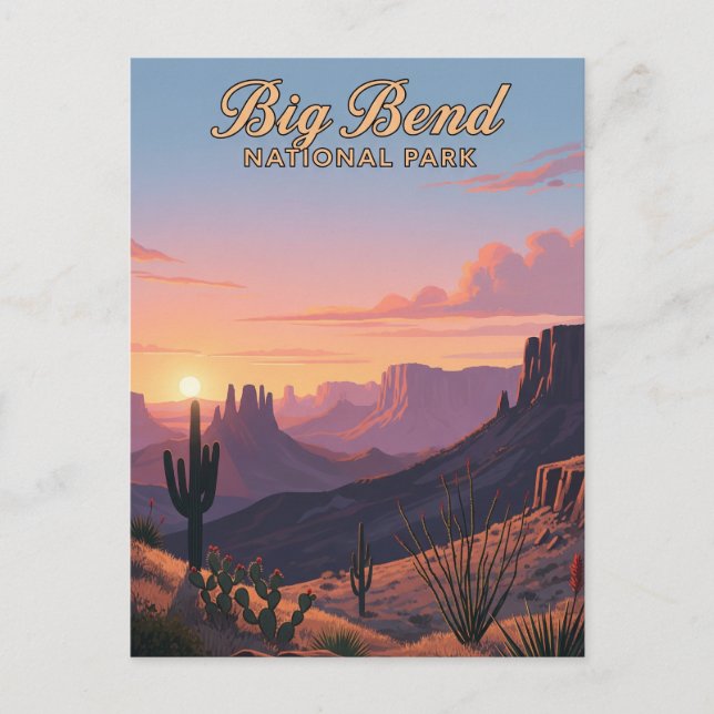 Big Bend National Park Travel Vykort (Framsida)