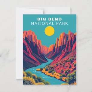 Big Bend National Park Vintage USA Vykort