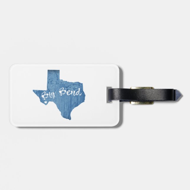 Big Bend National Park Wood Grain Bagagebricka (Baksida Vågrät)