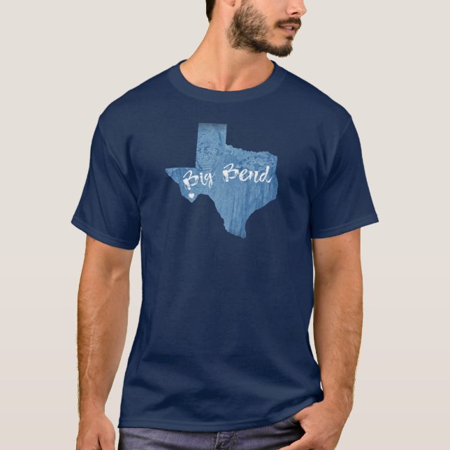 Big Bend National Park Wood Grain T Shirt (Framsida)