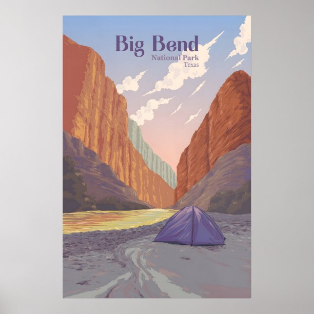 Big Bend nationalpark - Resaffisch Poster (Framsidan)