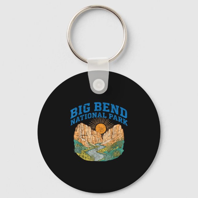 Big bend nationalpark retro kanjon sol flod nyckelring (Framsida)