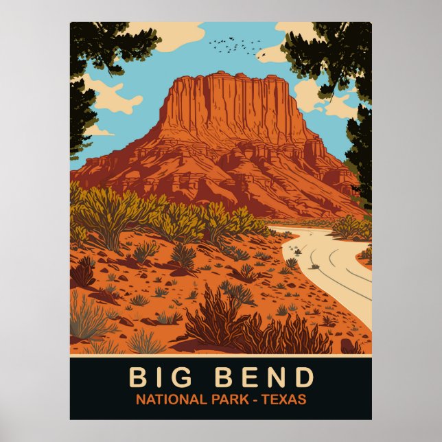 Big Bend, nationalpark, Texas, Resa Poster (Framsidan)