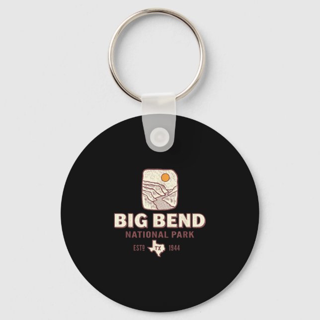 Big bend nationalpark texas resa retro nyckelring (Framsida)