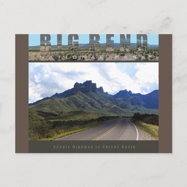 BIG BEND NAT'L PARK-Texas-Basin- Vykort (Framsida)