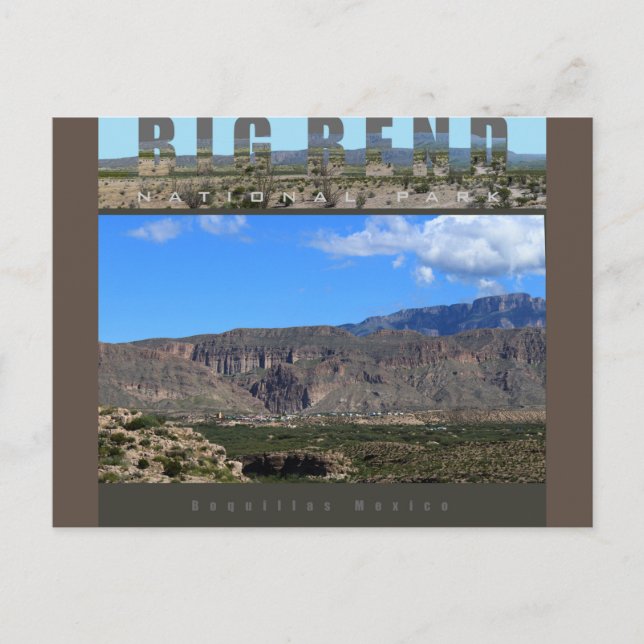 BIG BEND NAT'L PARK-Texas-Bouqllias- Vykort (Framsida)