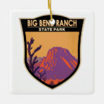 Big Bend Ranch State Park Texas Vintage Julgransprydnad Keramik<br><div class="desc">Stor Bend Ranch State Park-design. Det är Texas största nationalpark.</div>