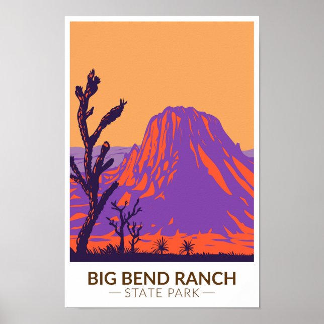 Big Bend Ranch State Park Texas Vintage Poster (Framsidan)