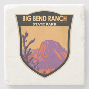 Big Bend Ranch State Park Texas Vintage Stenunderlägg