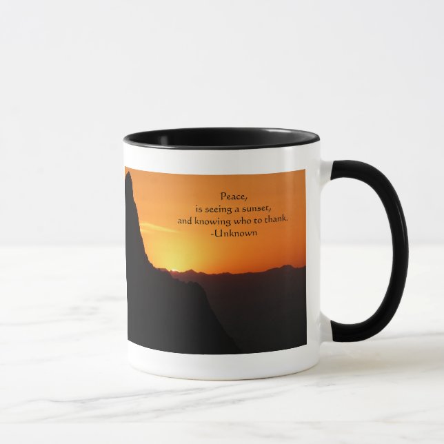 Big Bend Sunset-med Citat Mugg (Höger)