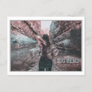 BIG BEND - TEXAS - HIKING GIRL VYKORT