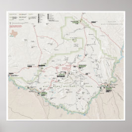 Big Bend (Texas) karta poster