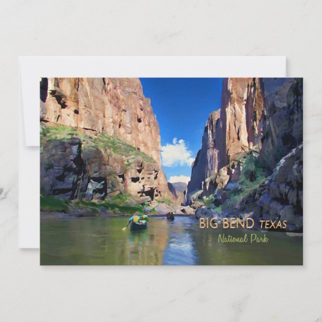 Big Bend Texas nationalpark Mariscal Canyon Inbjudningar (Framsida)