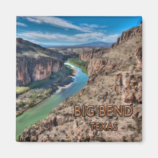 Big Bend Texas nationalpark Rio Grande Magnet (Framsidan)