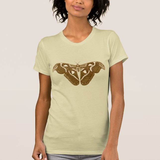 Big Benice Moth Brown och Beige T Shirt (Framsida)