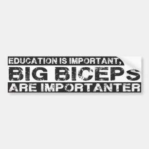 Big Biceps är Importanter - Funny Bumper Sticker Bildekal