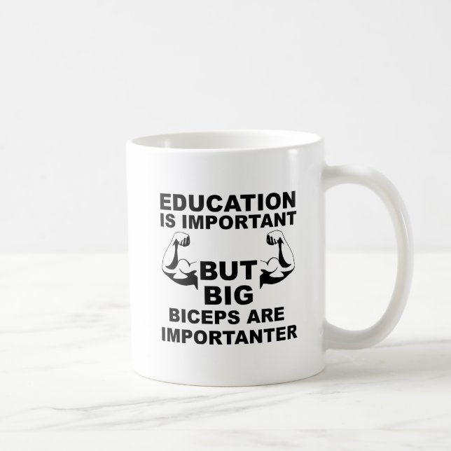 Big Biceps Importanter Funny Mug Kaffemugg (Höger)