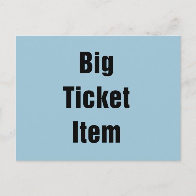 Big Biljett Item Vykort (Framsida)