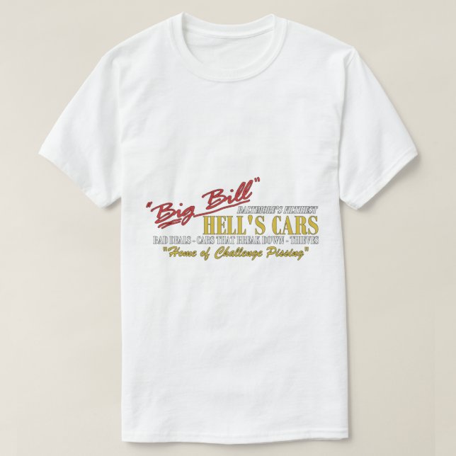 Big Bill helvetes_s Cars - bilnota T Shirt (Design framsida)