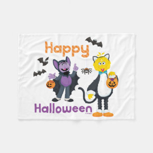 Big Bird and Count Happy halloween Fleecefilt